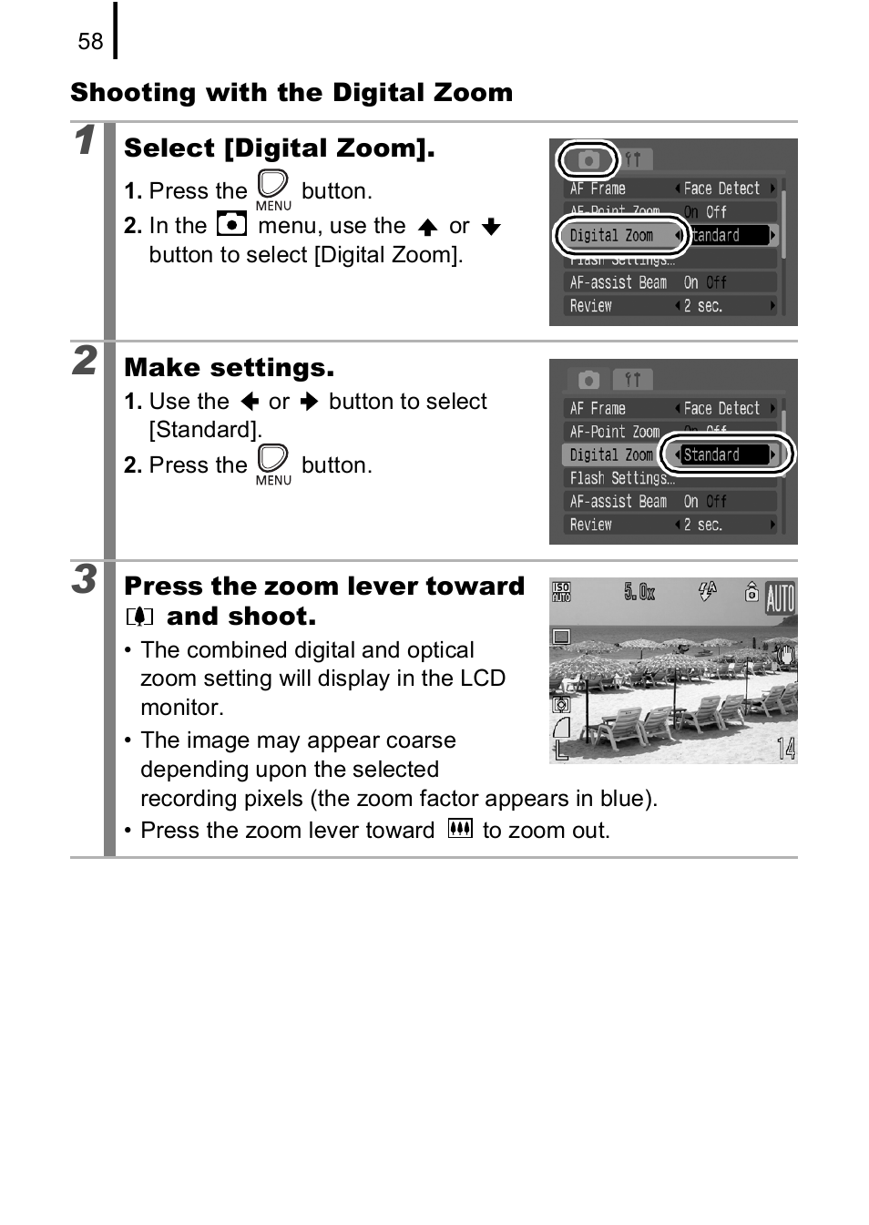 Canon A590 IS User Manual | Page 60 / 207