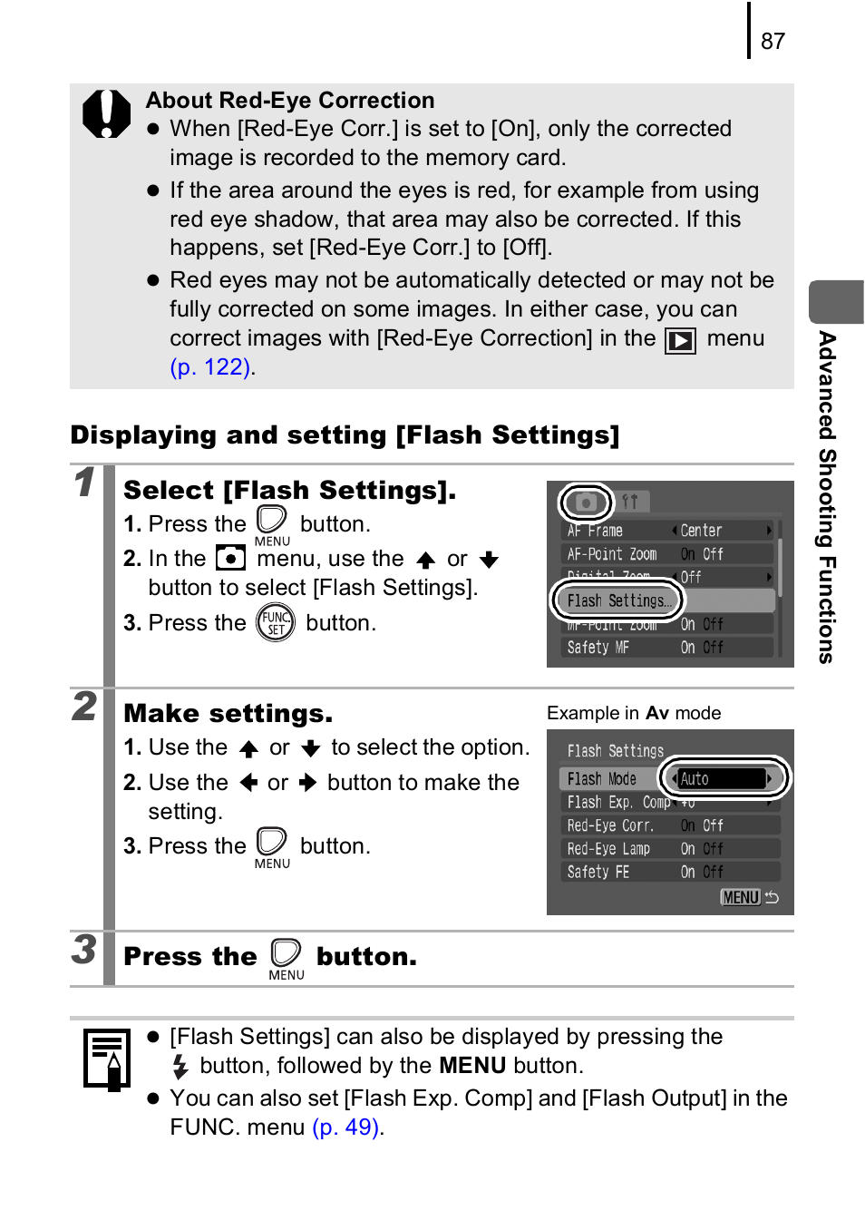 Canon A590 IS User Manual | Page 89 / 207