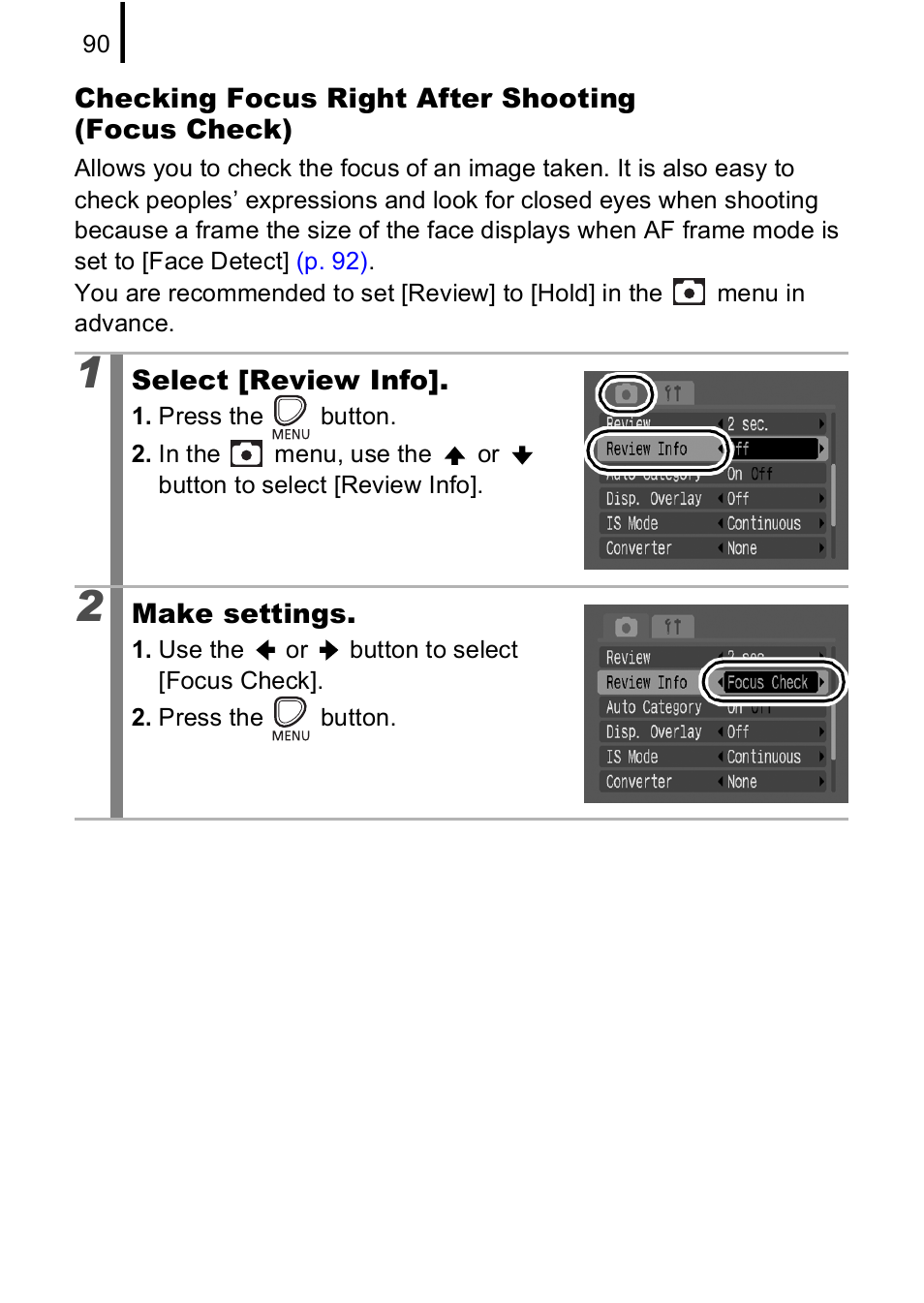 Canon A590 IS User Manual | Page 92 / 207