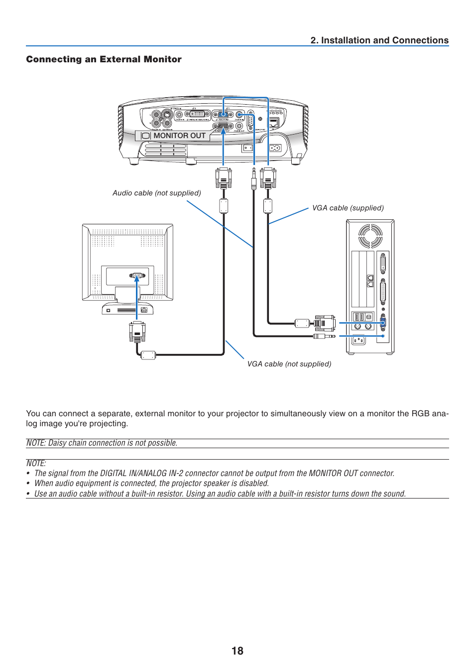 Connecting an external monitor | Canon LV-7275  EN User Manual | Page 27 / 94