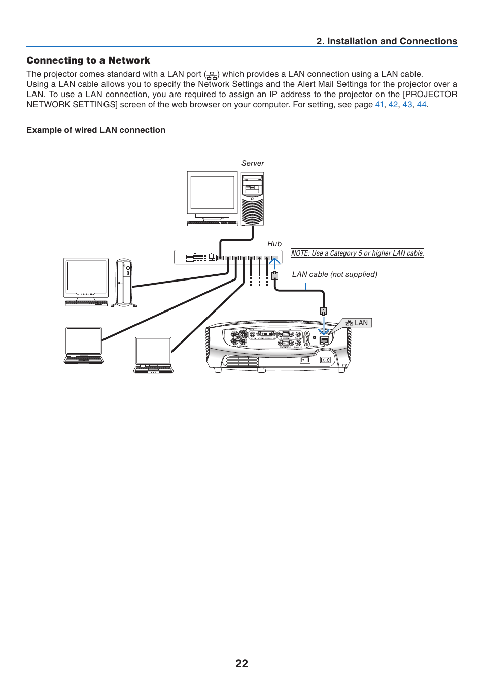 Connecting to a network | Canon LV-7275  EN User Manual | Page 31 / 94