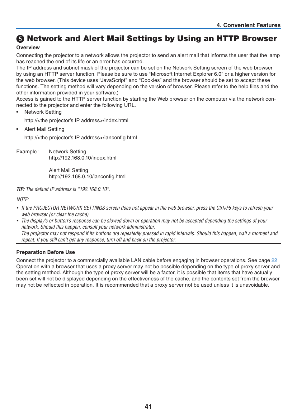 Overview, Preparation before use | Canon LV-7275  EN User Manual | Page 50 / 94