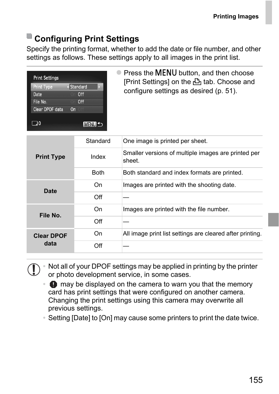 Configuring print settings | Canon A4050 IS User Manual | Page 155 / 186