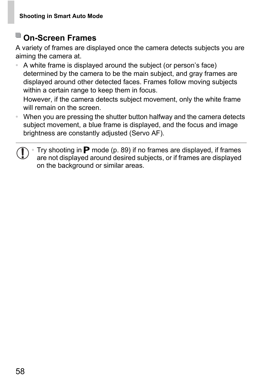 On-screen frames | Canon A4050 IS User Manual | Page 58 / 186
