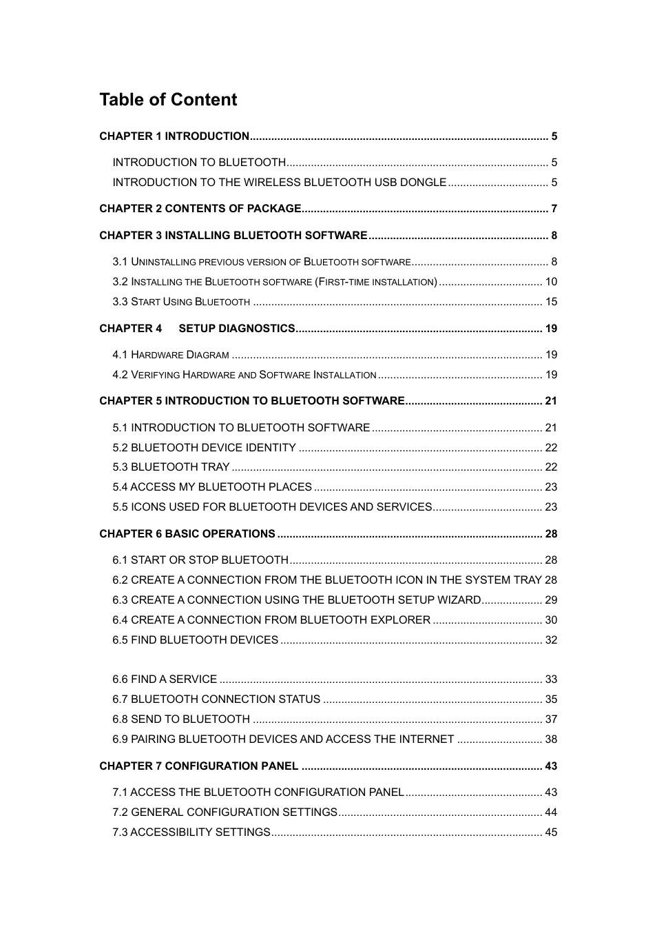 Table of content | BAFO BF-8000 User Manual | Page 2 / 97