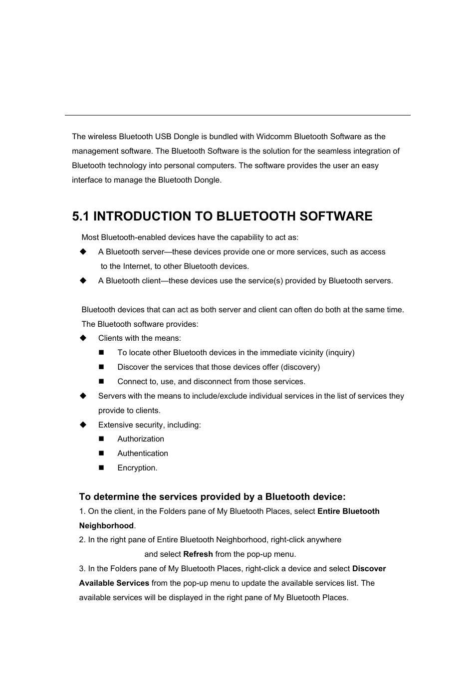 Chapter 5, Introduction to bluetooth software, 1 introduction to bluetooth software | Chapter 5 introduction to bluetooth software | BAFO BF-8000 User Manual | Page 21 / 97