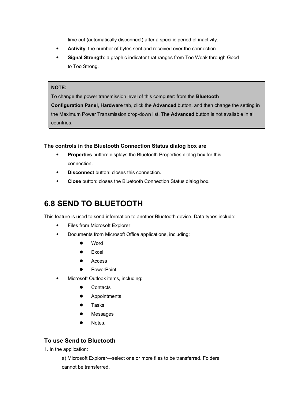 8 send to bluetooth | BAFO BF-8000 User Manual | Page 37 / 97