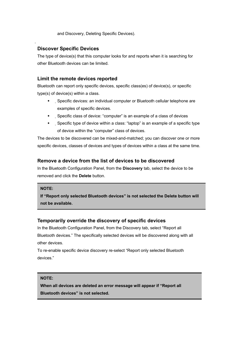 Discover specific devices, Limit the remote devices reported | BAFO BF-8000 User Manual | Page 49 / 97