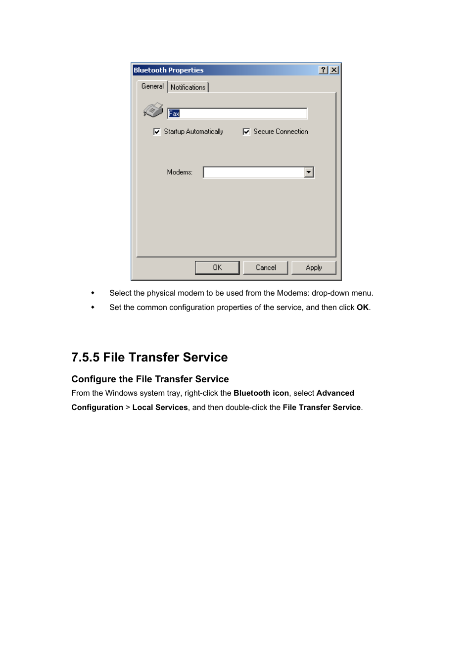 5 file transfer service, Configure the file transfer service | BAFO BF-8000 User Manual | Page 55 / 97