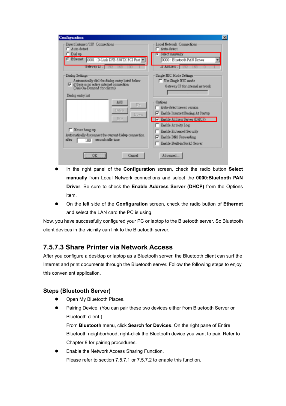 3 share printer via network access | BAFO BF-8000 User Manual | Page 61 / 97