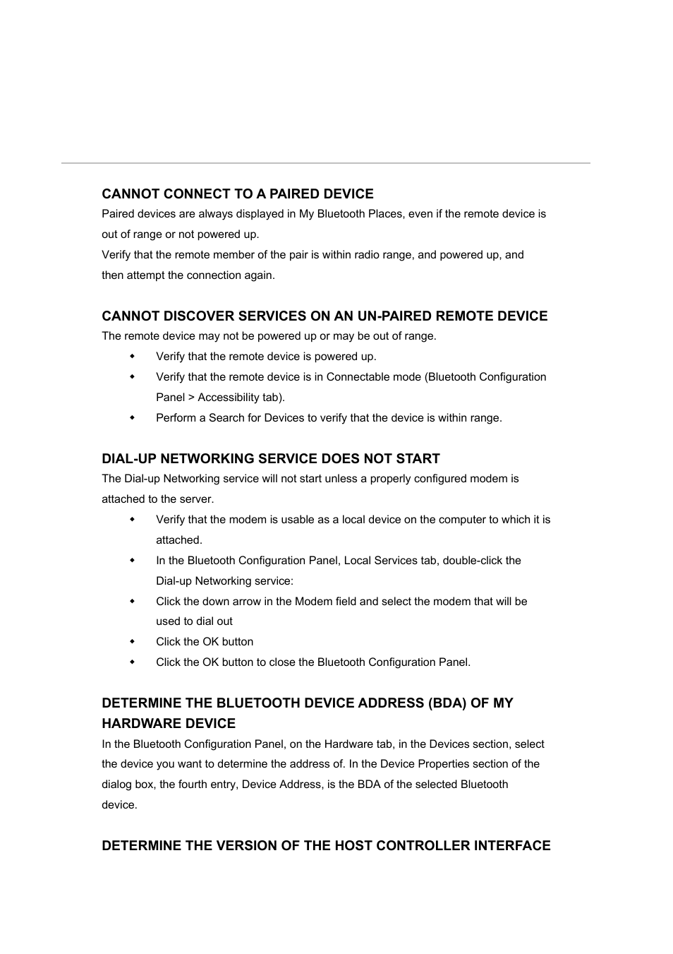 Chapter 9, Troubleshooting, Cannot connect to a paired device | Dial-up networking service does not start, Chapter 9 troubleshooting | BAFO BF-8000 User Manual | Page 95 / 97