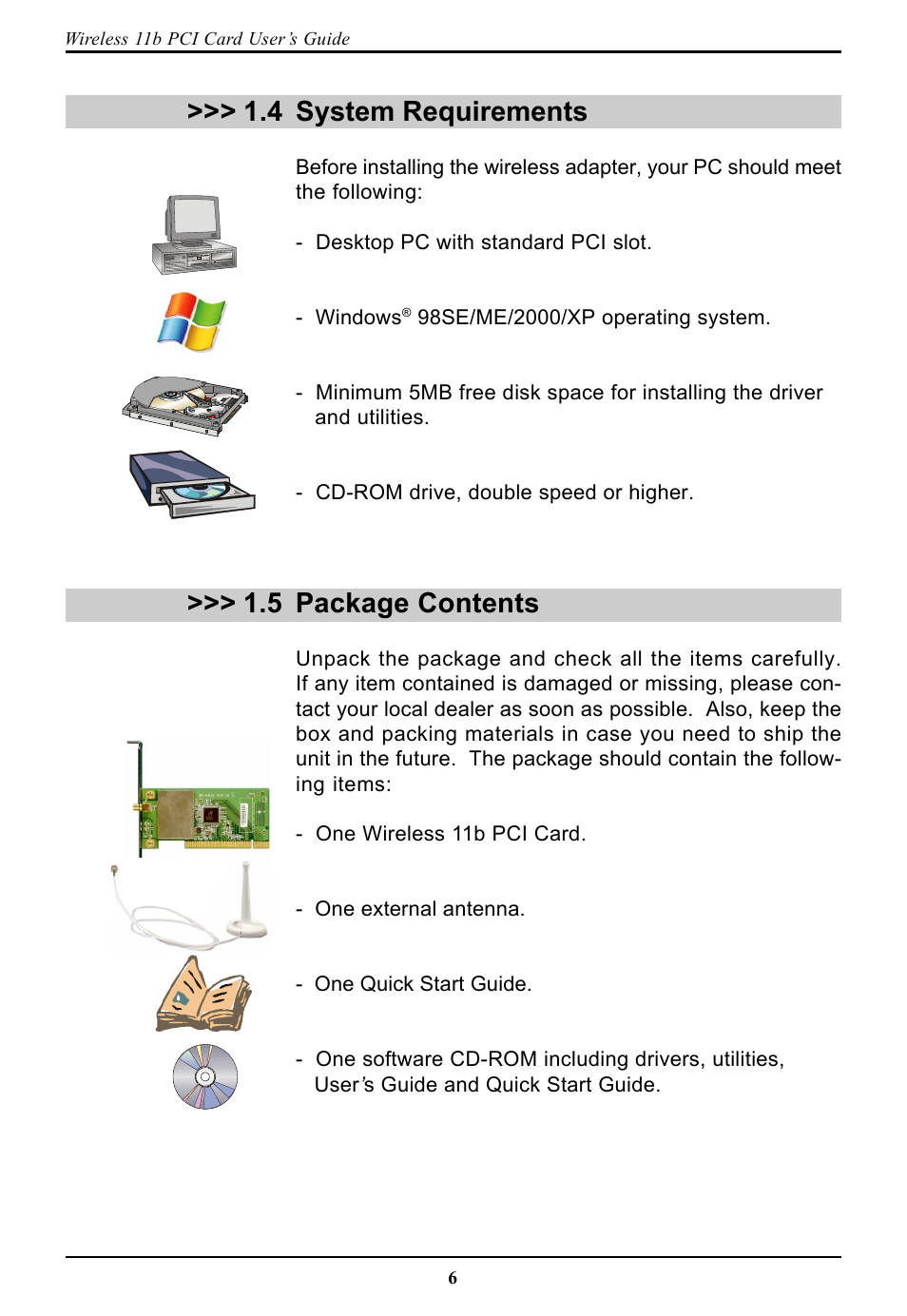 4 system requirements, 5 package contents, System requirements | 4 >>> 1.5 package contents | BAFO BF-7600 User Manual | Page 12 / 58