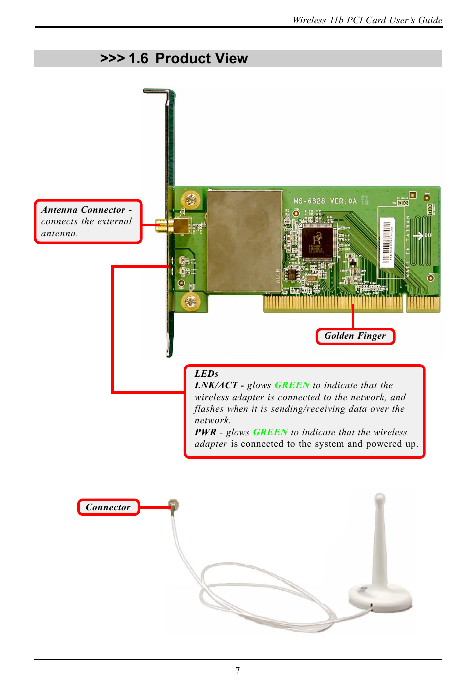6 product view, Product view >>> 1.6 | BAFO BF-7600 User Manual | Page 13 / 58