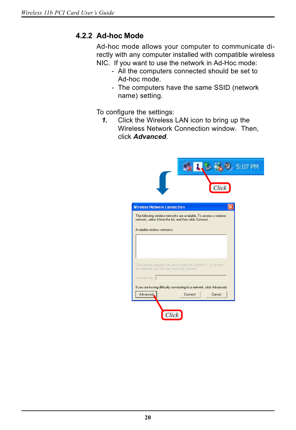 2 ad-hoc mode | BAFO BF-7600 User Manual | Page 26 / 58