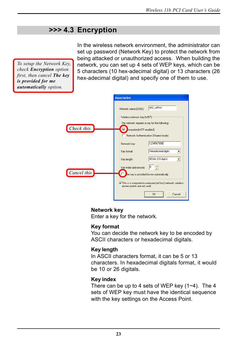 3 encryption, Encryption | BAFO BF-7600 User Manual | Page 29 / 58