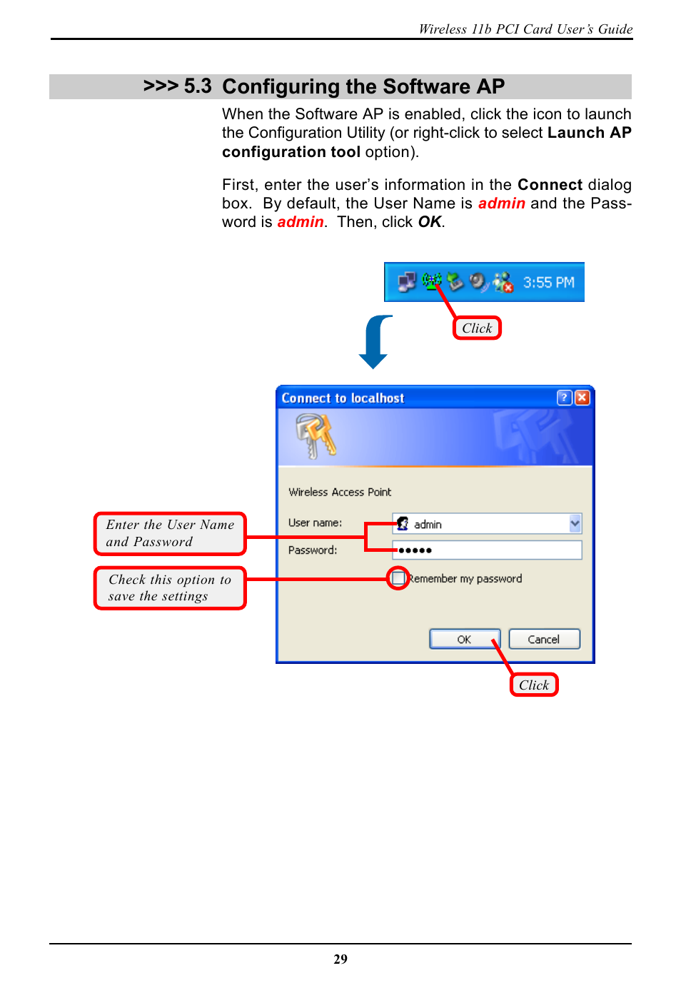 3 configuring the software ap, Configuring the software ap | BAFO BF-7600 User Manual | Page 35 / 58