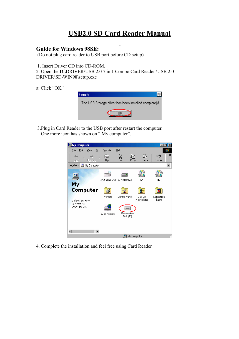 BAFO BF-7360 USB2.0 SD User Manual | 2 pages