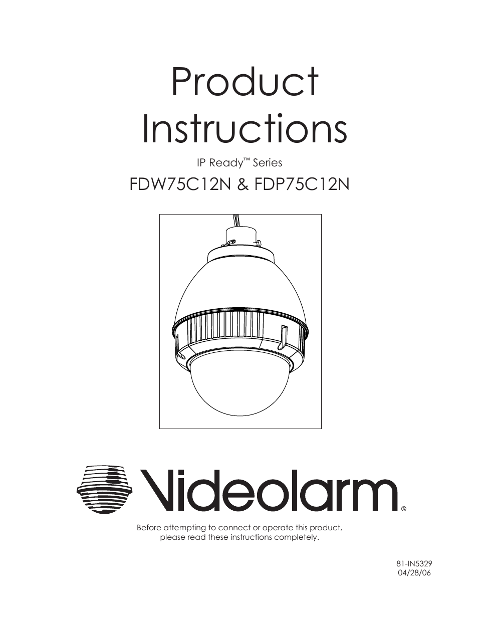 Canon IP ReadyTM Series Video Alarm FDP75C12N User Manual | 24 pages