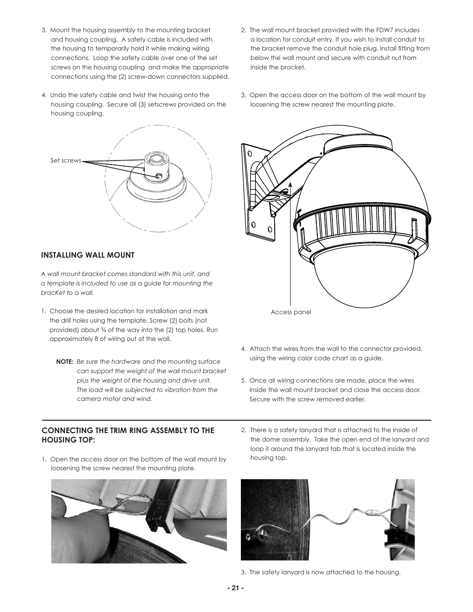 Canon IP ReadyTM Series Video Alarm FDP75C12N User Manual | Page 21 / 24