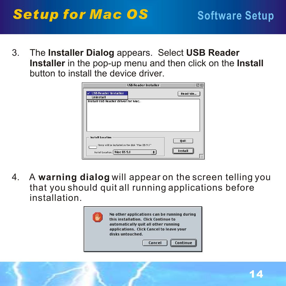 Step3-4, Setup for mac os, Software setup | BAFO BF-7351 External Single Slot User Manual | Page 15 / 21