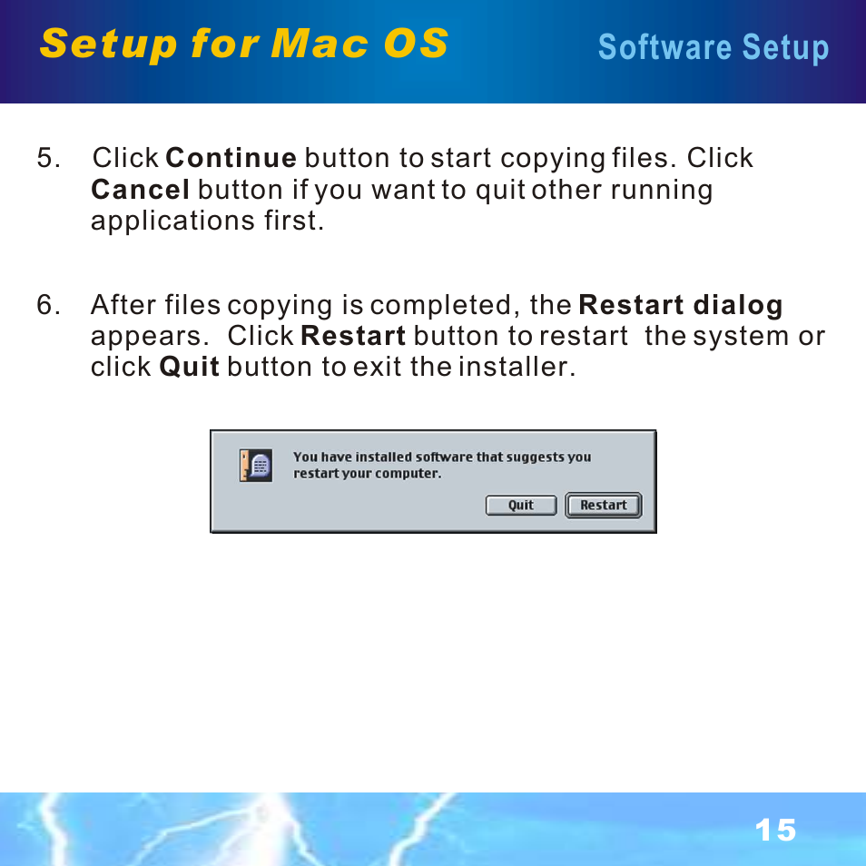 Step5-6, Setup for mac os, Software setup | BAFO BF-7351 External Multi Slot User Manual | Page 16 / 21