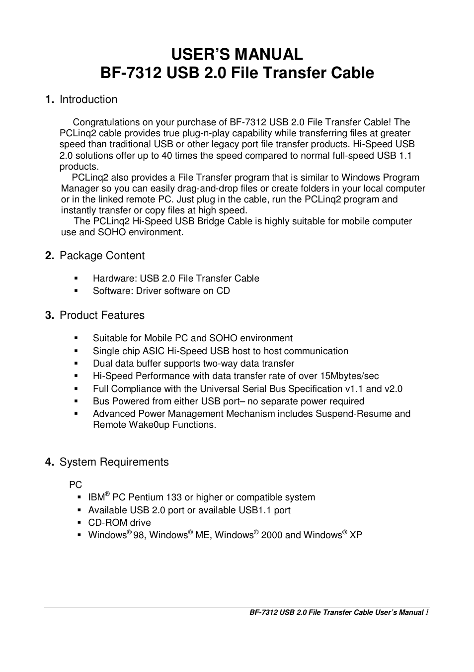 BAFO BF-7312 User Manual | 17 pages
