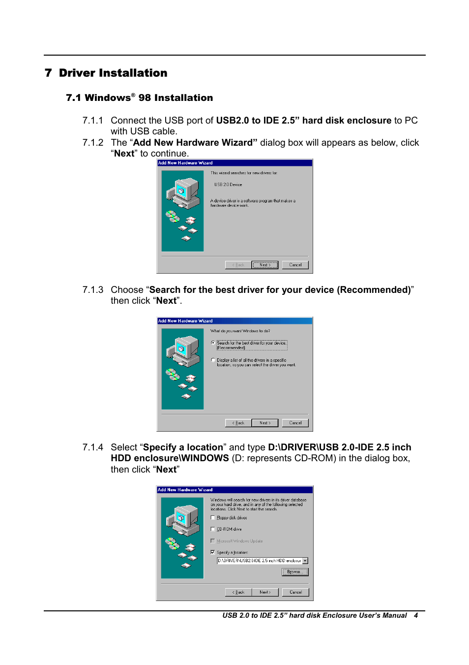 7 driver installation | BAFO BF-6200 User Manual | Page 4 / 16