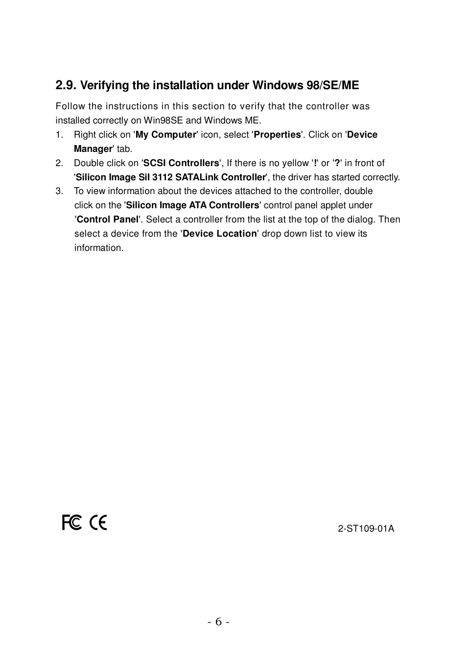 Verifying the installation under windows 98/se/me | BAFO BF-5320 User Manual | Page 6 / 6