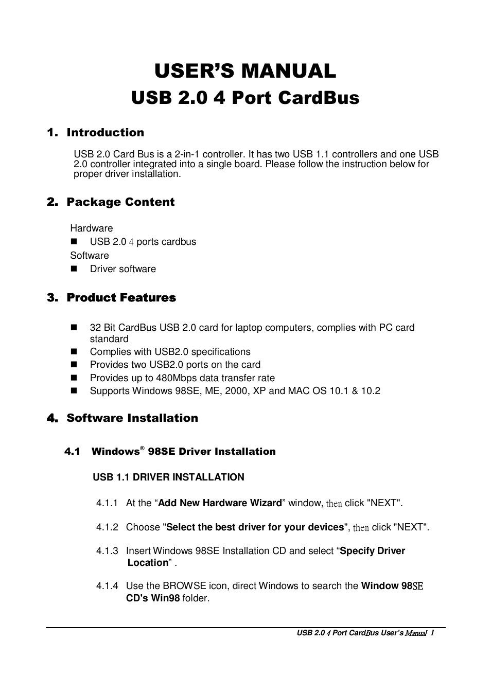 BAFO BF-5211 User Manual | 6 pages