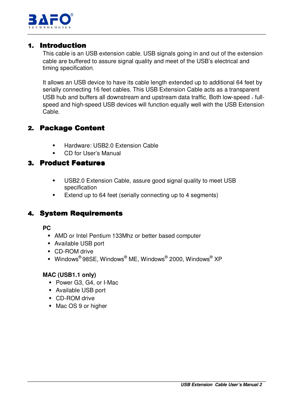 BAFO BF-3000 User Manual | Page 3 / 10