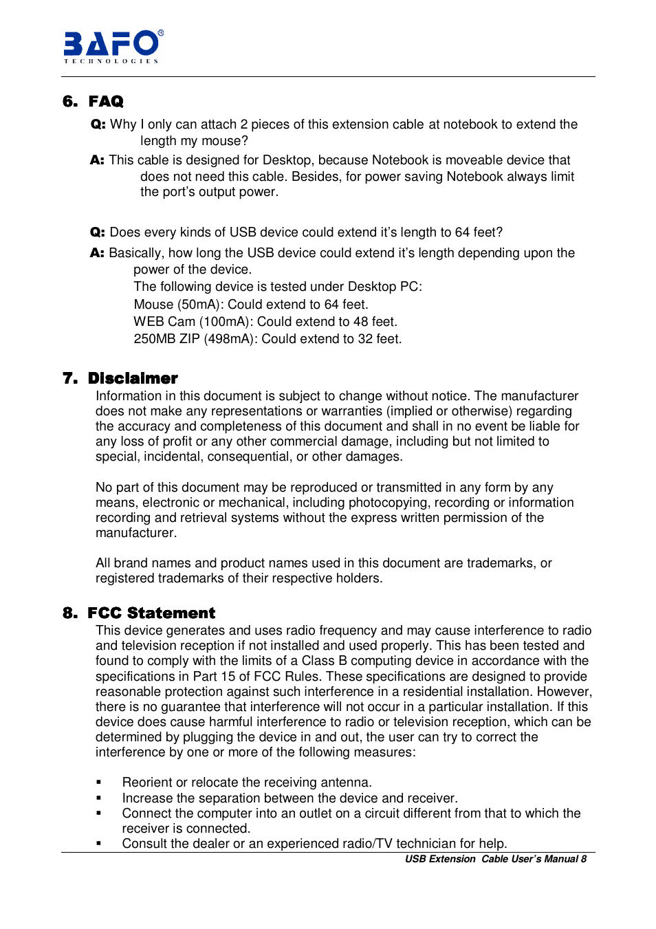 BAFO BF-3000 User Manual | Page 9 / 10