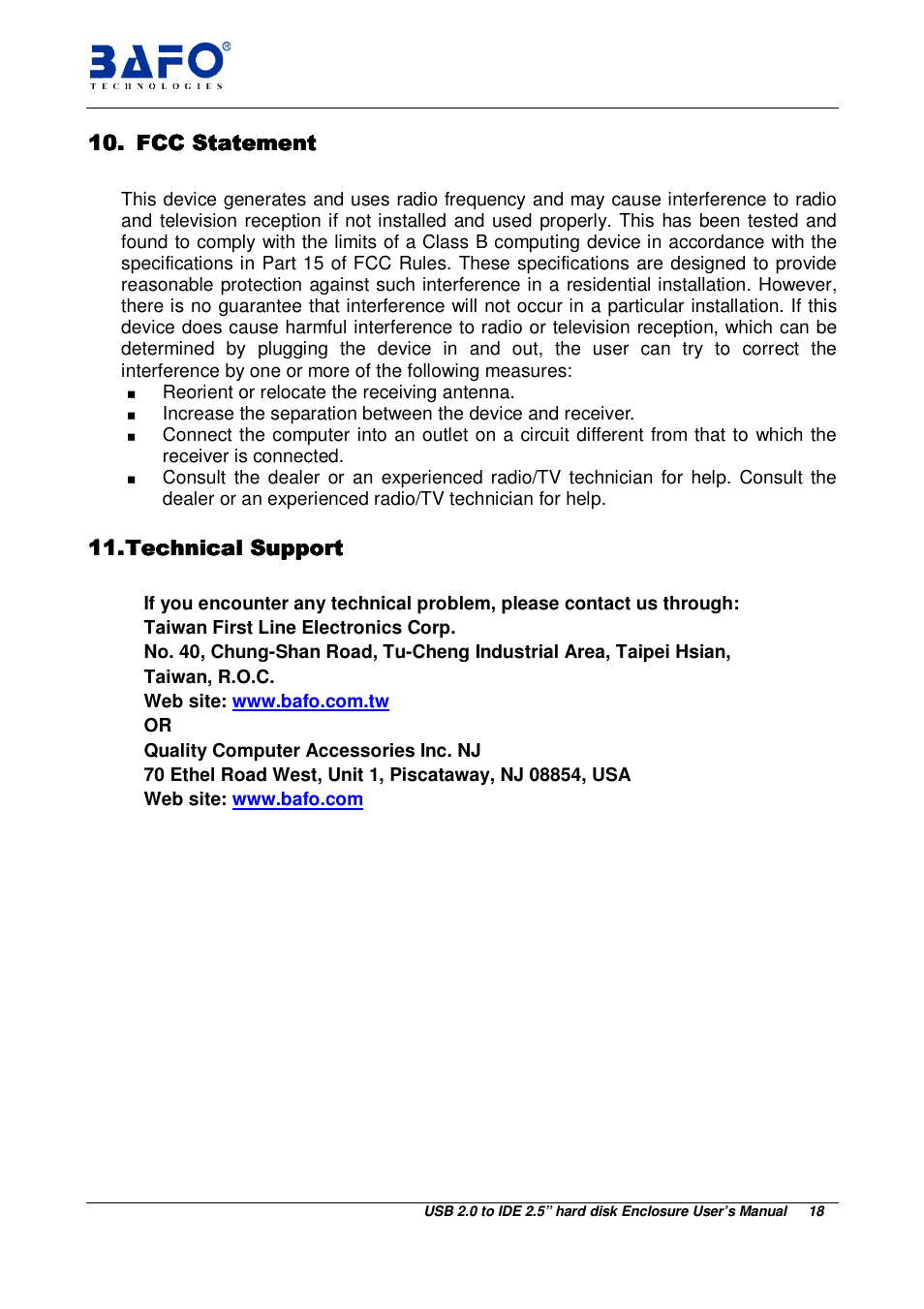 BAFO BF-2043 User Manual | Page 19 / 19