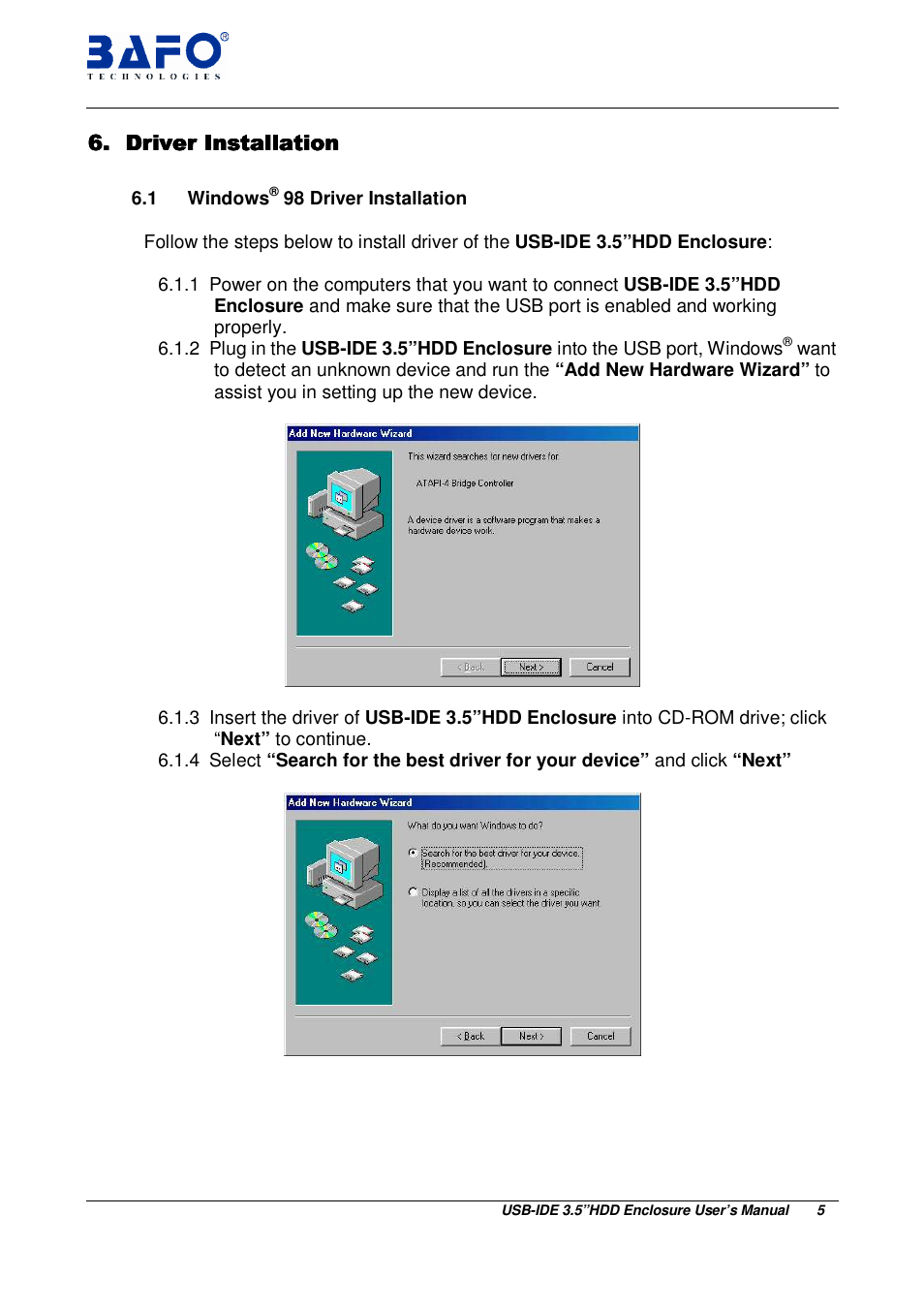 BAFO BF-2001 User Manual | Page 6 / 32