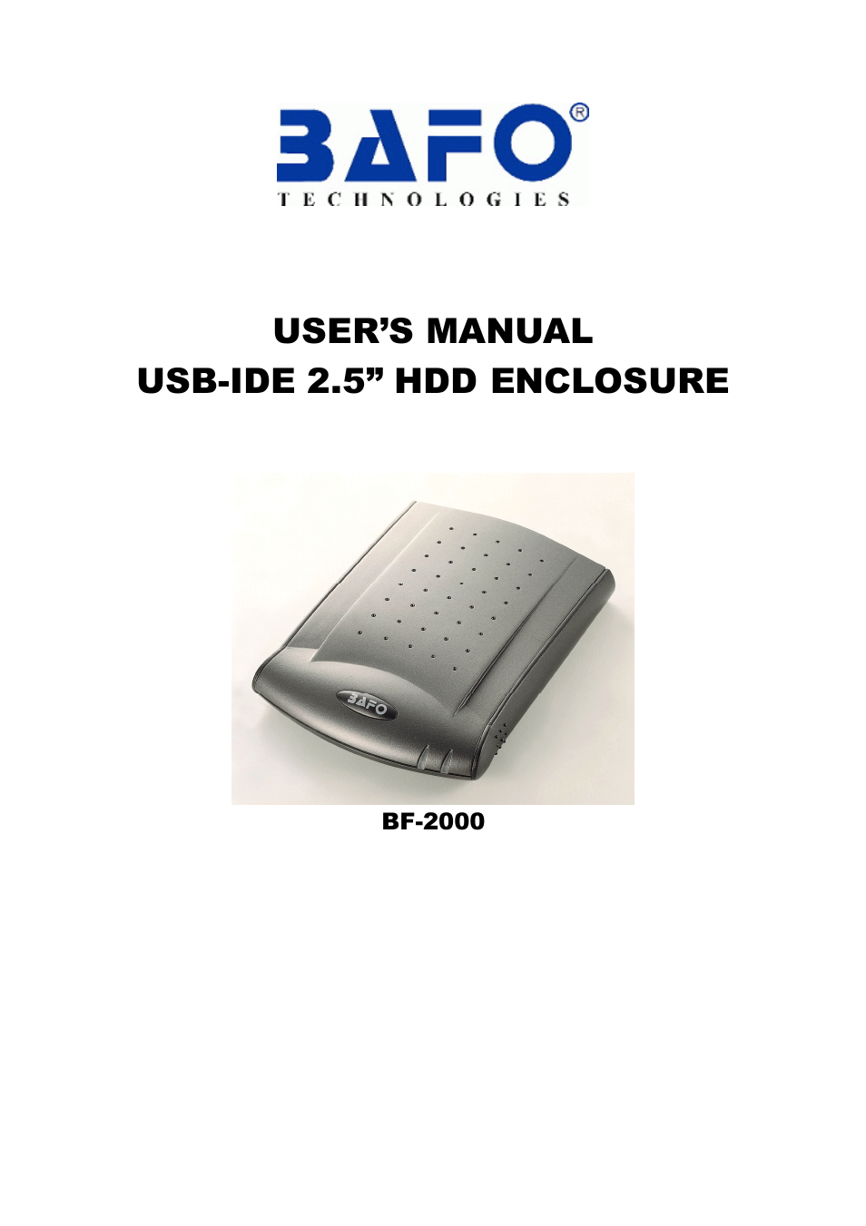 BAFO BF-2000 User Manual | 31 pages