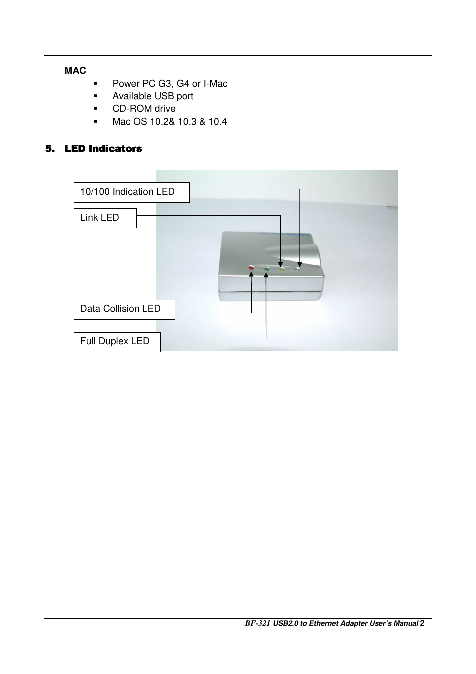 BAFO BF-321 User Manual | Page 2 / 12
