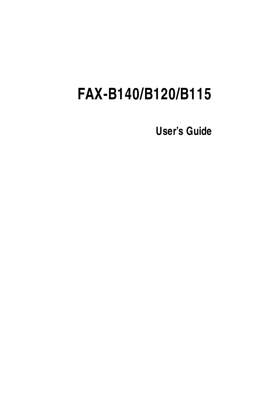 Canon B115 User Manual | 118 pages