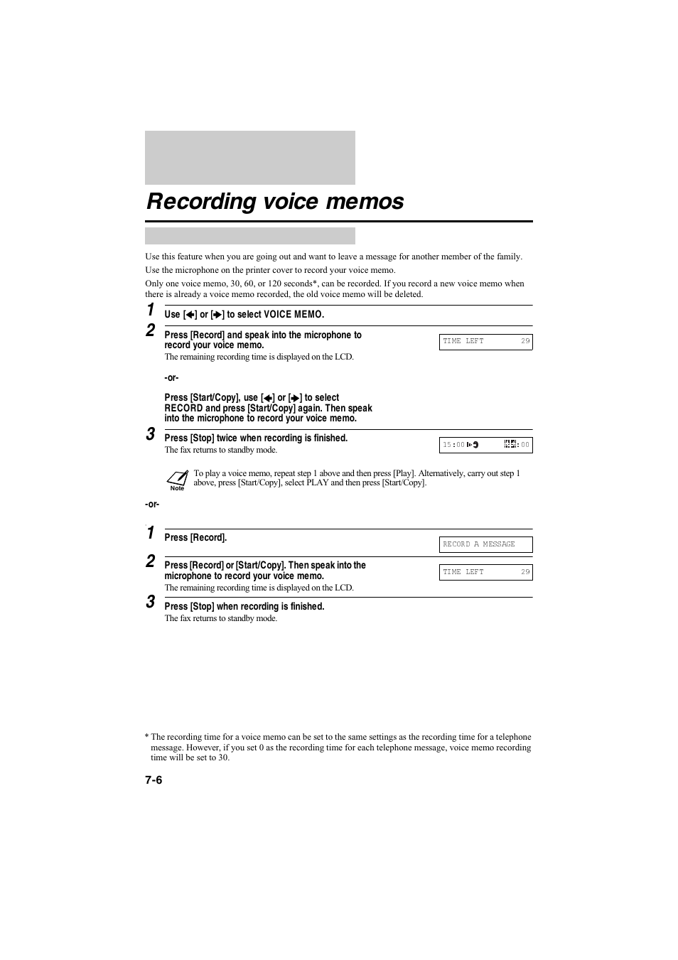 Recording voice memos | Canon B115 User Manual | Page 49 / 118