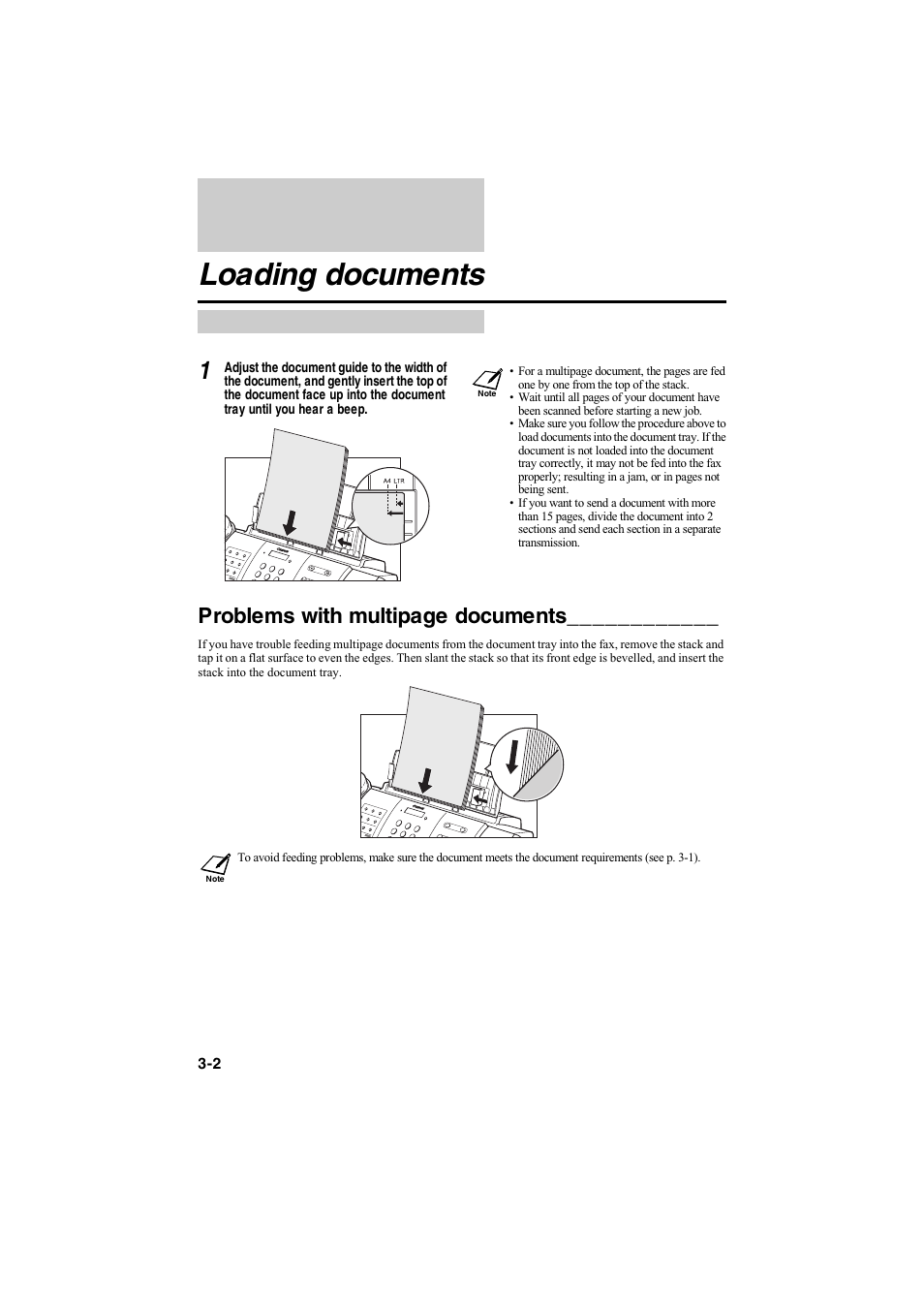 Loading documents, Problems with multipage documents | Canon B115 User Manual | Page 81 / 118