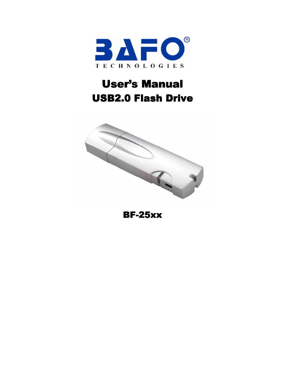 BAFO BF-25XX User Manual | 13 pages