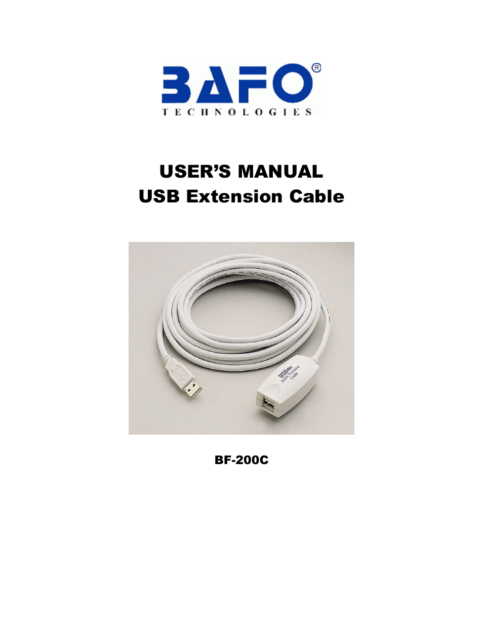 BAFO BF-200C User Manual | 3 pages