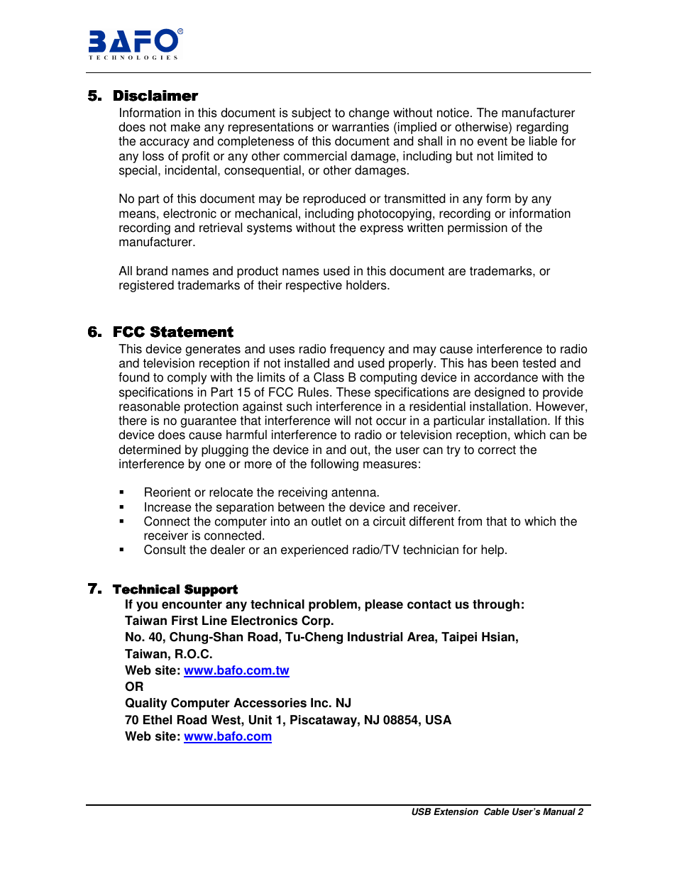 BAFO BF-200C User Manual | Page 3 / 3