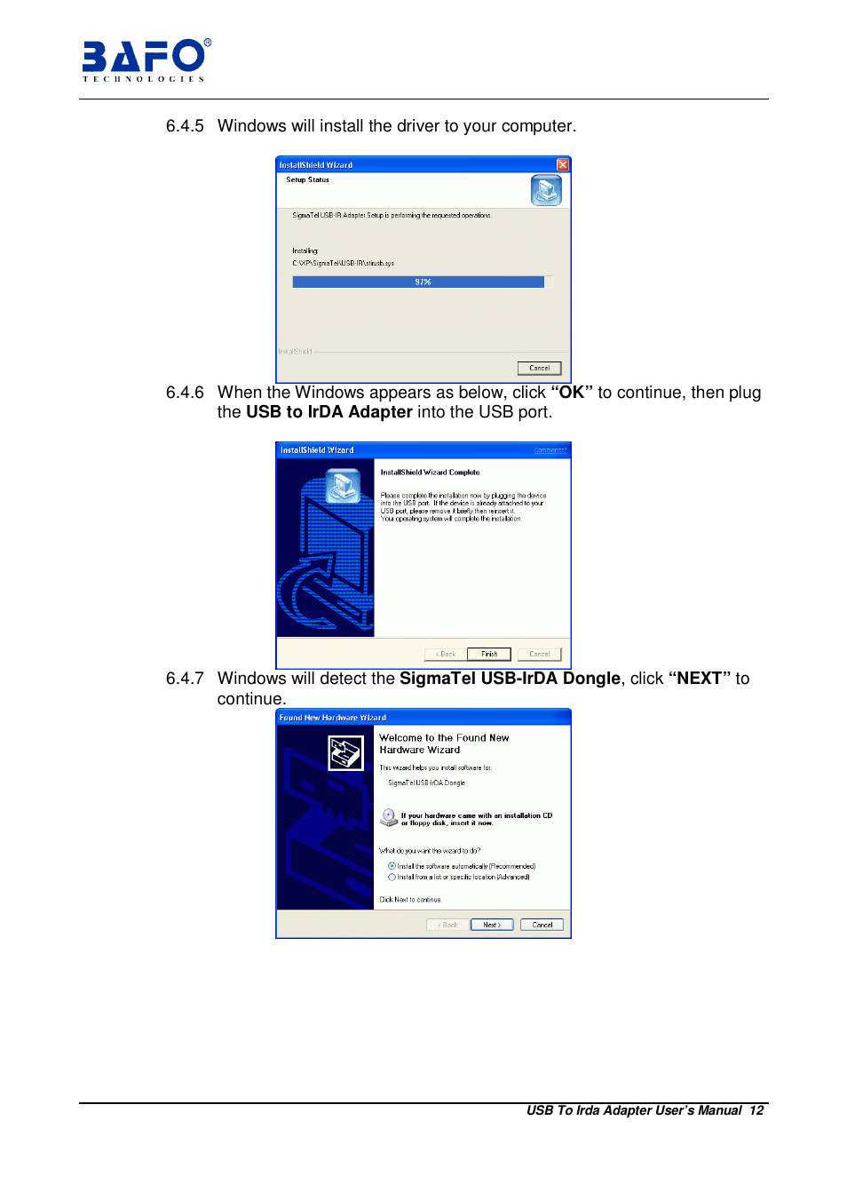 BAFO BF-120 User Manual | Page 13 / 15