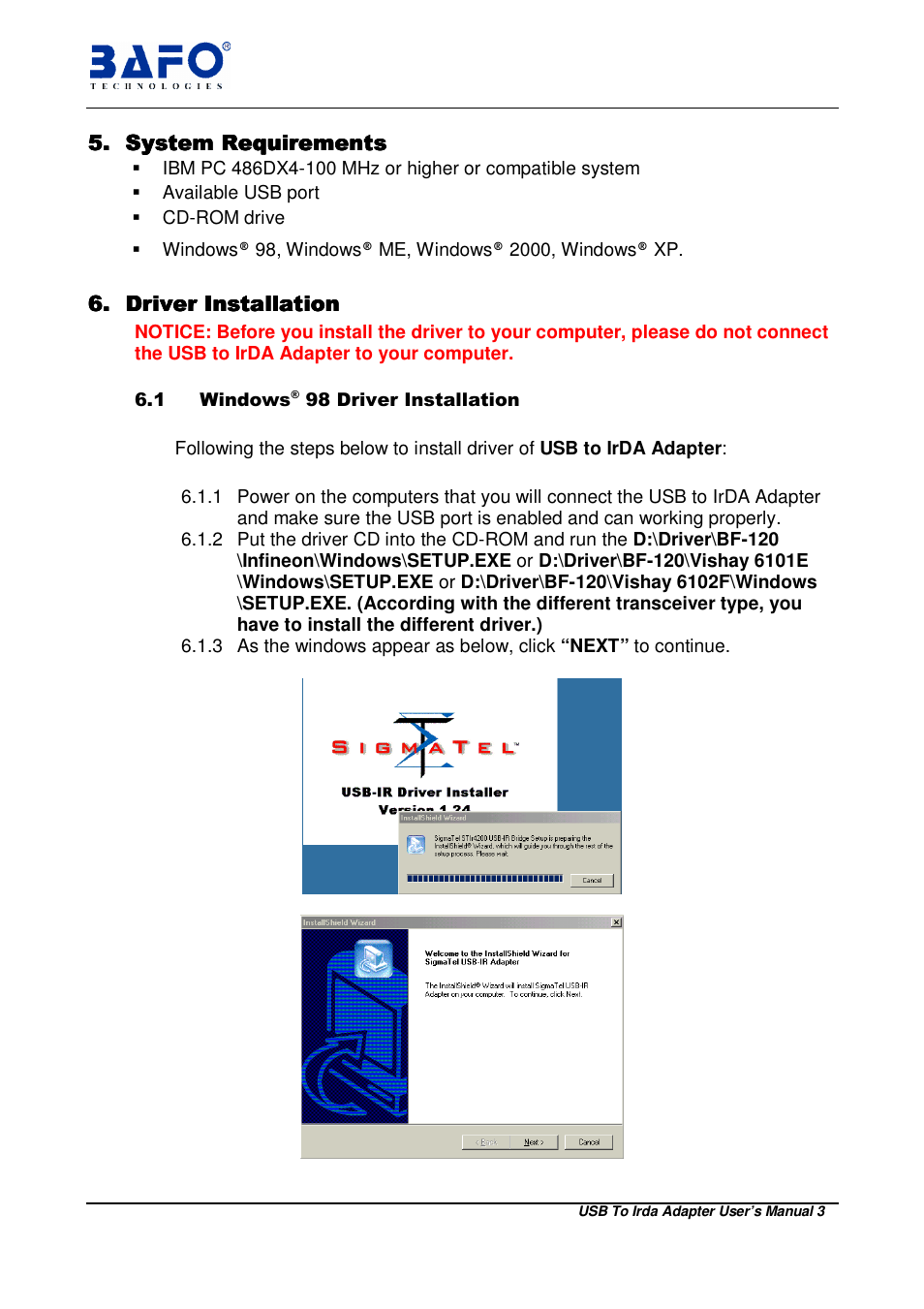 BAFO BF-120 User Manual | Page 4 / 15