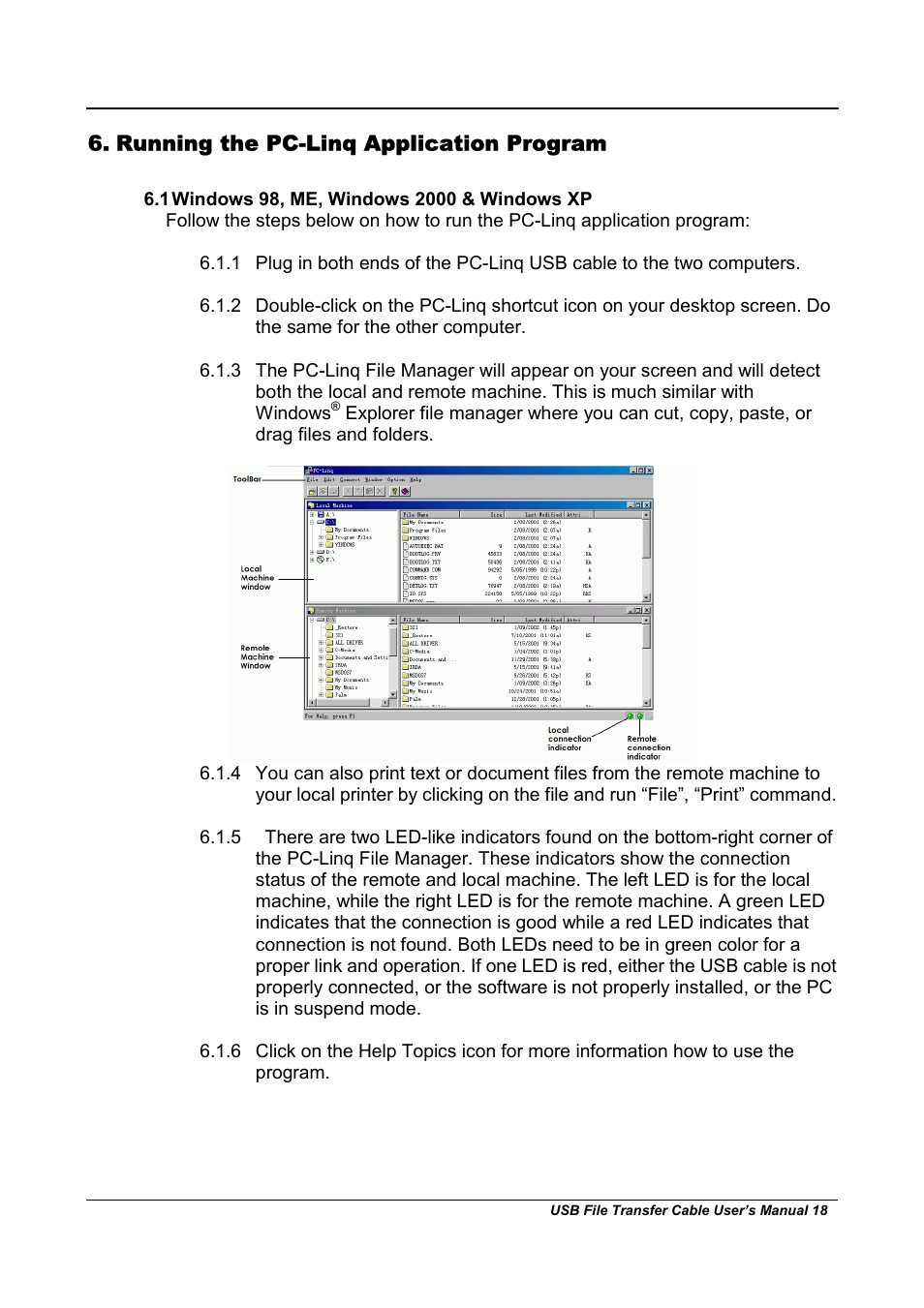 Running the pc-linq application program | BAFO BF-100C User Manual | Page 18 / 20