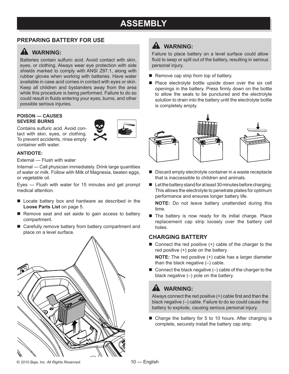 Assembly | Baja Motorsports AT150SS Assembly Guide User Manual | Page 10 / 24