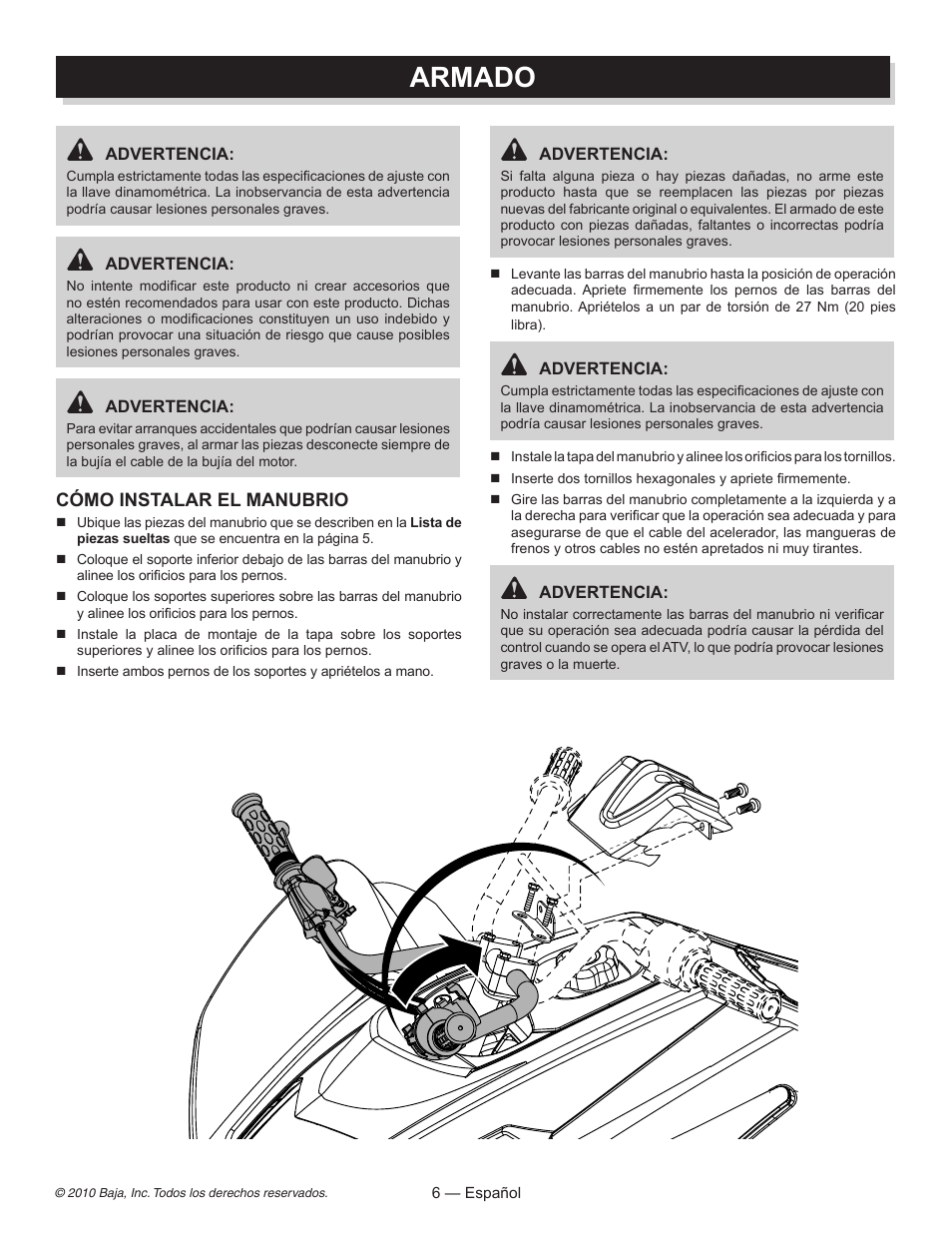 Armado | Baja Motorsports AT150SS Assembly Guide User Manual | Page 17 / 24