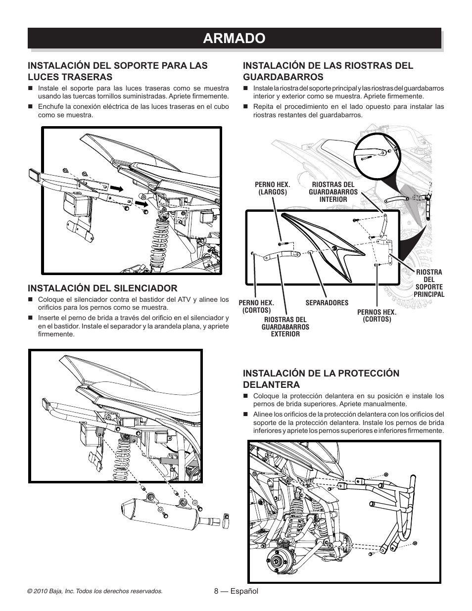 Armado | Baja Motorsports AT150SS Assembly Guide User Manual | Page 19 / 24