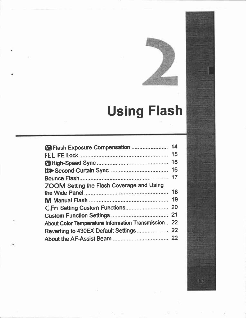 Using flash, 2 using flash | Canon Speedlite 430EX User Manual | Page 13 / 40