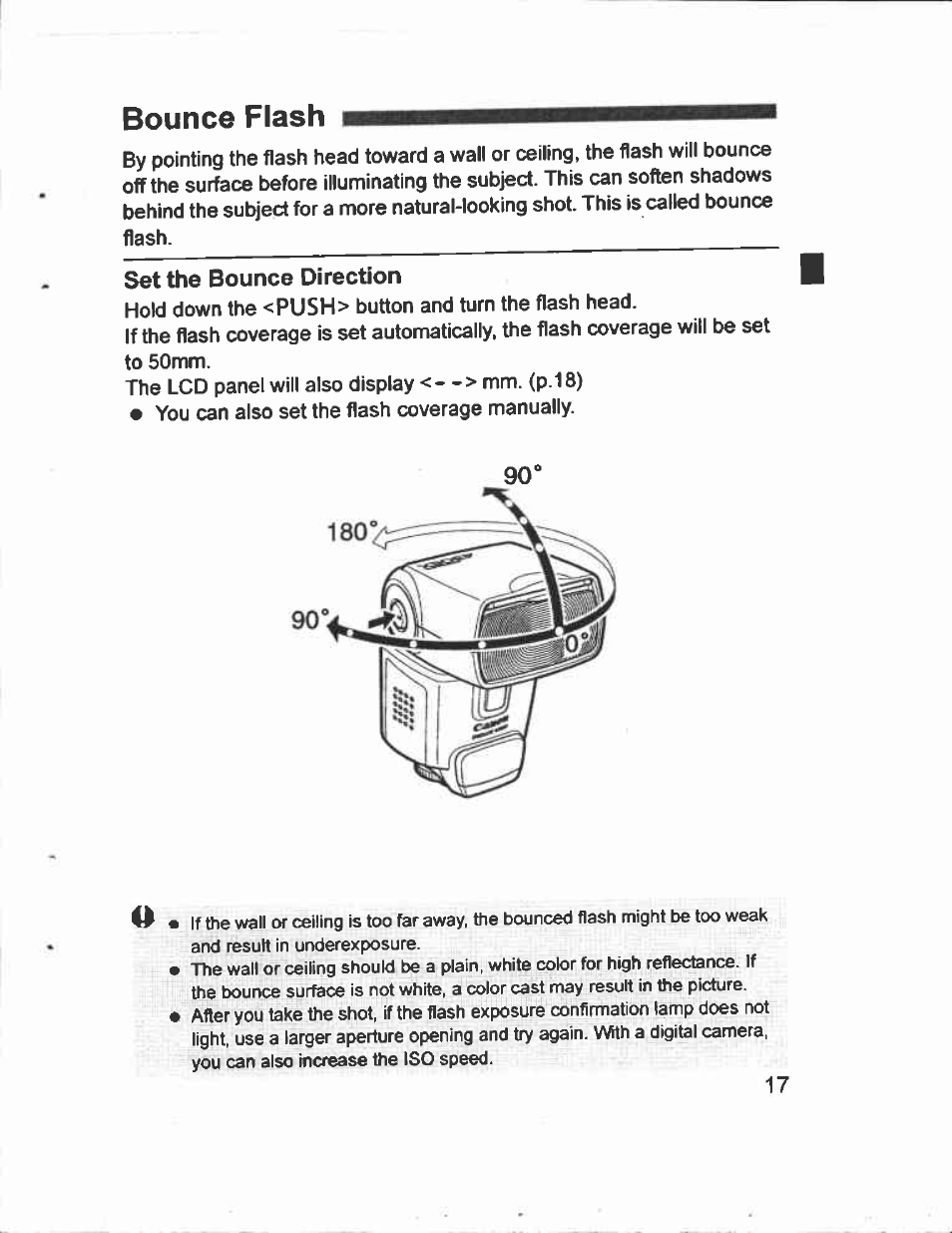 Bounce flash | Canon Speedlite 430EX User Manual | Page 17 / 40