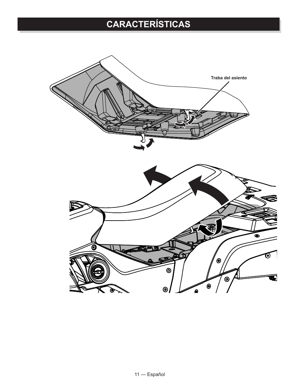 Características | Baja Motorsports AT250UT Operator's Manual User Manual | Page 42 / 64